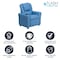 Flash Furniture Kids Recliner, 21-1/2" to 36-1/2" x 27", Upholstery Color: Blue DG-ULT-KID-LTBLUE-GG - alternate 3